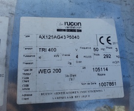 Ventilator Rucon AX125AG43P5040 