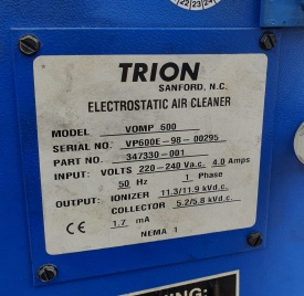 Electrostatic air cleaner Trion vomp 600 