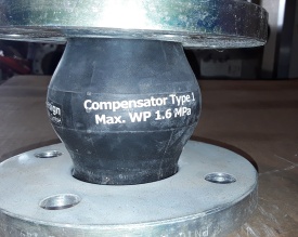2 x Compensator rubber PN16 DN50 