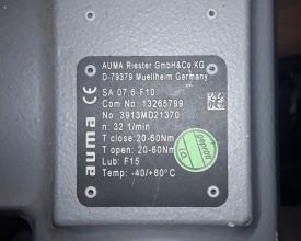 Auma actuator SA 07.6-F10 0.20 kw, 1.400 rpm 