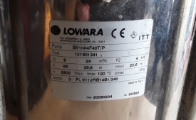 Lowara verticale meertrapspomp SV1604F40T/P 