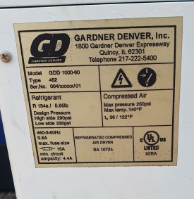 Gardner Denver luchtdroger GDD1000-60 452 