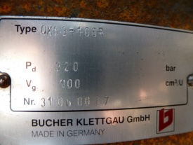 Hydromotor 37 kw met Bucher Klettgau pomp