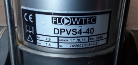 Centrifugaal pomp Flowtec DPVS4-40