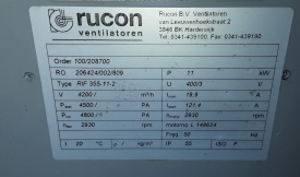 Ventilator Rucon RIF 355-11-2 