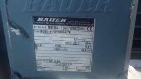 2 x Reductor Bauer 4,0/5.5 kw, 22,5 rpm 