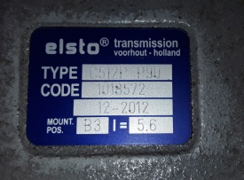 Reductor Elsto 1.70 kw, 535 rpm 