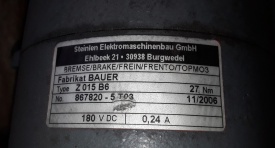 Reductor Bauer 2.2 kw, 27 rpm 