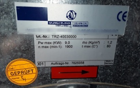 Ventilator TRZ-40030000 9,0 kw, 1900 rpm 