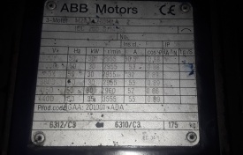 Elektromotor ABB 30 kw, 2.955 rpm 
