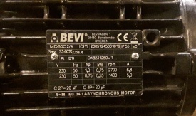 18 x Elektromotor Bevi 0.75 kw, 2.700 rpm 