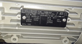 Elektromotor Siemens 1.1 kw, 1.440 rpm 