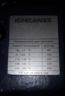 Gearbox Konecranes 