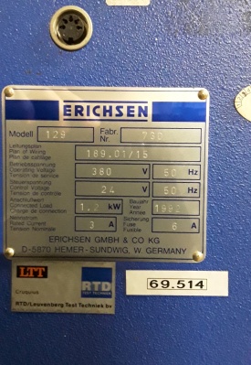 Testmachine Erichsen 129 