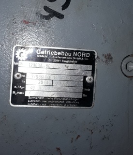 Reductor Nord 0.75 kw, 49 rpm 