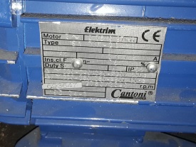 Elektromotor Elektrim 0.75 kw, 2.780 rpm 220 volt