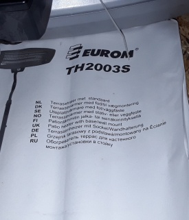 Eurom terrasverwarmer TH2003S 