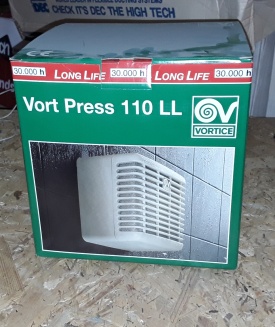 3 x Vortice ventilator Vort Press 110 LL