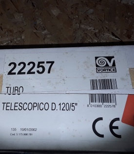 Vortice telescoopbuis TUBO D.120/5" 