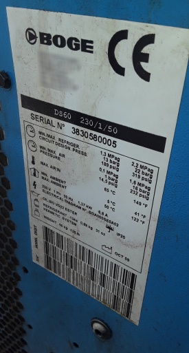 Compressor Boge DS60 230/1/50 