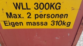 Hoogwerkerbak 300 kg 