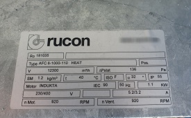 Ventilator Rucon AFC 6-1000-110 