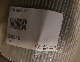 9 x HP filter HP400L15-6MB 