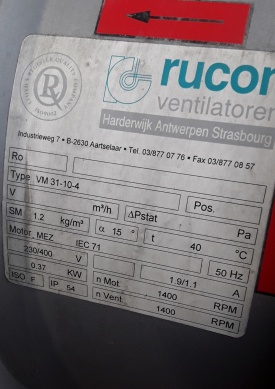 Rucon ventilator VM 31-10-4 