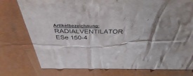 Radial ventilator ESe 150-4 