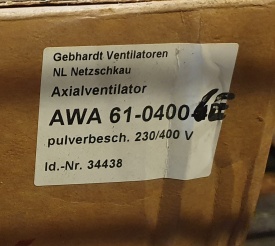 Ventilator AQA 61-0400-6E 