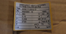 Ventilator AWA 11-200-2 D 