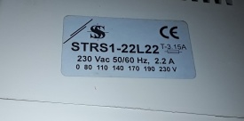 Transformatorregelaar STRS1-22L22 230V 