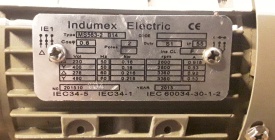 Elektromotor Indumex 0.18 kw, 2.800 rpm
