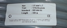 Stroomkabel 1.5 mm² x 5 