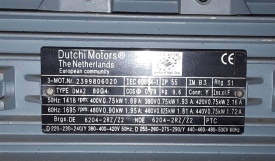 Elektromotor Dutchi 0.75 kw, 1.418 rpm 