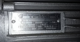 2 x Elektromotor Axis 0.75 kw, 1.395 rpm 