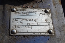 Pomp KSB KWPFA 50-200 