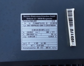 Reductor Bauer 0.36/3.6 kw, 2.9/29 rpm