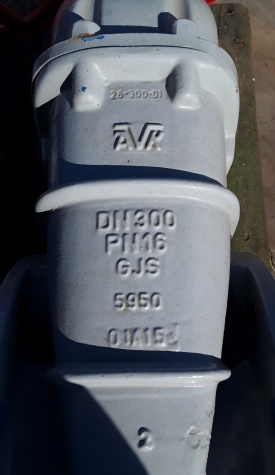 2 x Schuifafsluiter AVK DN300 PN16 
