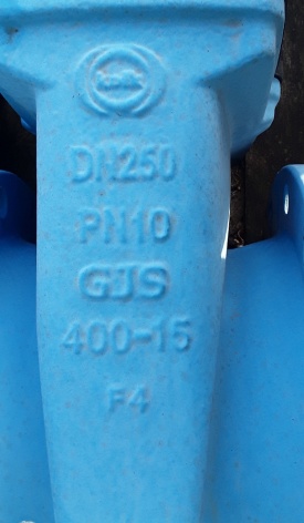 2 x Schuifafsluiter PN10 DN250 