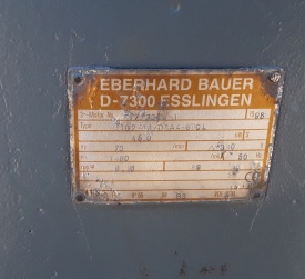 Reductor Bauer 45 kw, 70 rpm 
