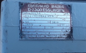 Reductor Bauer 15 kw, 93 rpm 