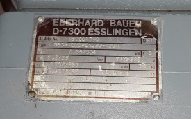 Reductor Bauer 0,36/3,6 kw, 2,9/29 rpm 