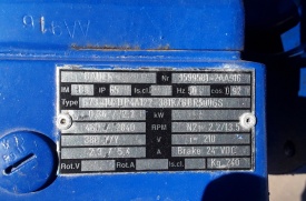 Reductor Bauer 0.36/2.2 kw, 2.2/13.5 rpm 