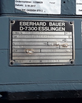 Reductor Bauer 30 kw, 175 rpm 