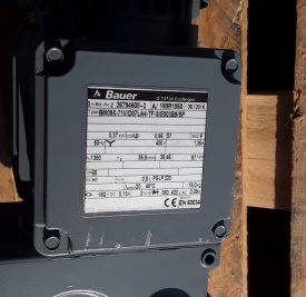 Reductor Bauer 0.37 kw, 35.5 rpm 