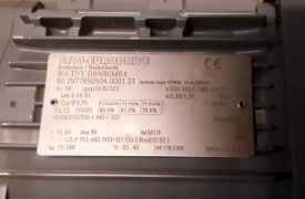 Reductor SEW 0.55 kw, 123 rpm 