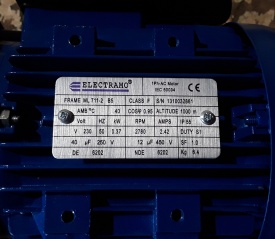 Elektromotor Electramo 0.37 kw, 2.780 rpm 230 volt