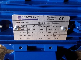 Elektromotor Electramo 0.37 kw, 2.780 rpm 230 volt