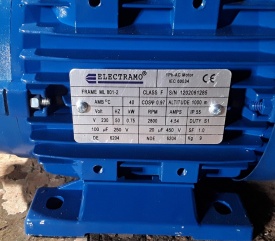 Elektromotor Electramo 0.75 kw, 2800 rpm 230 volt